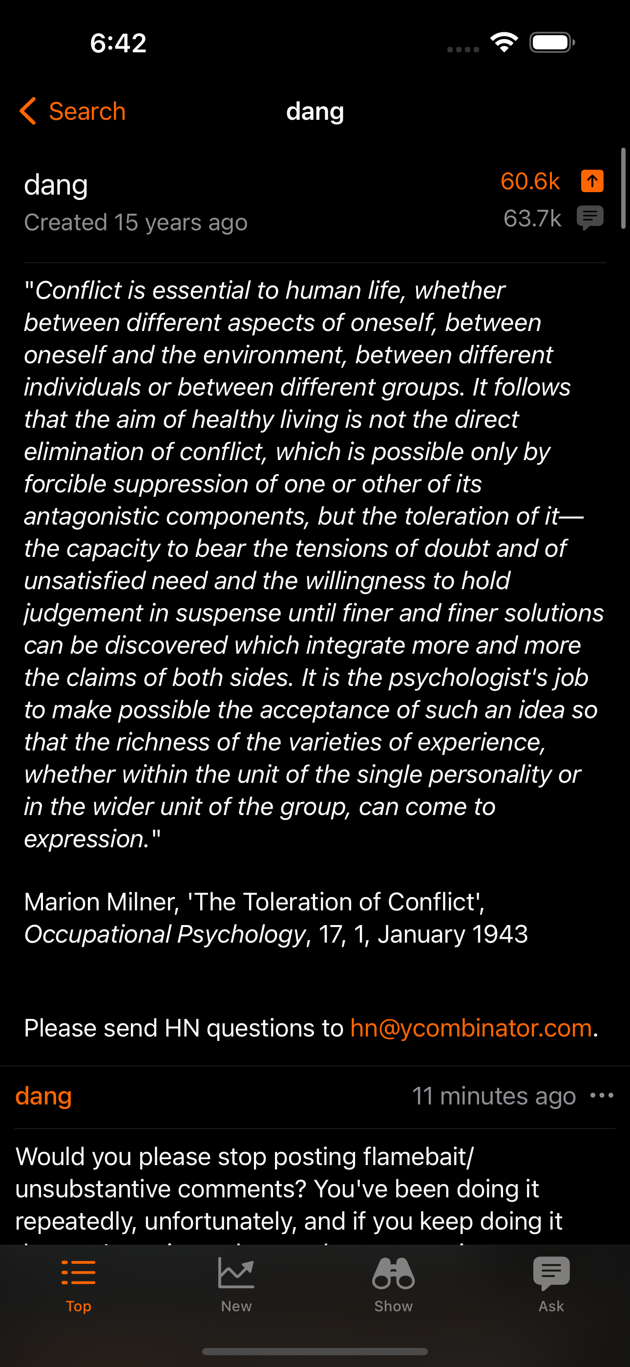 Saturn - HN Reader App - Screenshot 4